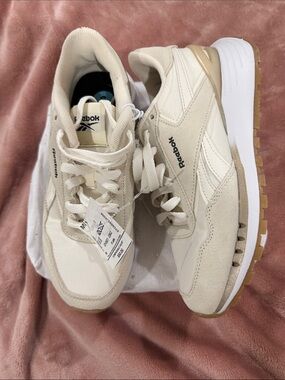 Reebok Cream and Gum Classic Runner Sneakers